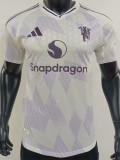 25-26 Man Utd White Purple Player Version Soccer Jersey
