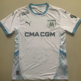 24-25 Marseille Home Player Version Soccer Jersey (Print all Sponsor)