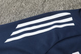 2024 AD Navy blue Kids Half Pull Tracksuit (童装)(半拉链)