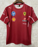 2025 F1 Ferrari Red T-Shirts Racing Suit (圆领)