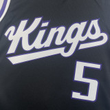 23-24 Kings FOX #5 Black Top Quality Hot Pressing NBA Jersey