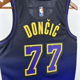 24-25 Lakers DONCIC #77 Royal blue City Edition Top Quality Hot Pressing NBA Jersey
