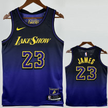 24-25 LAKERS JAMES #23 Royal blue City Edition Top Quality Hot Pressing NBA Jersey