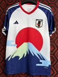 24-25 Japan White Blue Special Edition Fans Training Shirts *红太阳