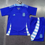 24-25 Argentina Away Kids Soccer Jersey