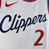 24-25 Clippers LEONARD #2 White City Edition Home Top Quality Hot Pressing NBA Jersey