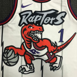 Raptors McGRADY #1 White Retro Top Quality Hot Pressing NBA Jersey