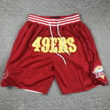 49ERS Red City Edition Top Quality NFL Pocket Pants *49人队