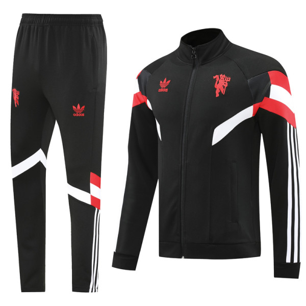 24-25 Man Utd Black Jacket Tracksuit #06