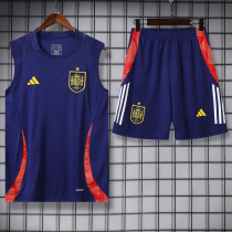 24-25 Spain Royal blue Tank top and shorts suit