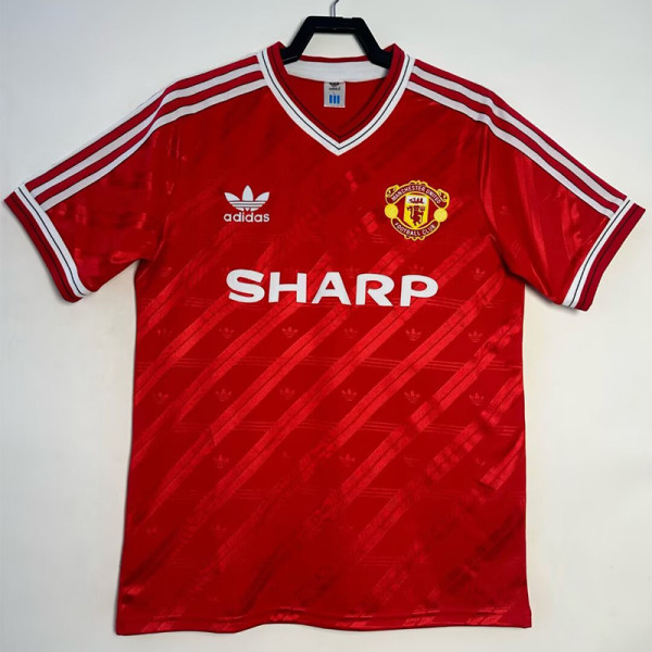 1986-1988 Man Utd Home Retro Soccer Jersey