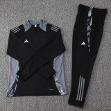 24-25 AD Black Half Pull Tracksuit #06 (半拉链)