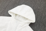 24-25 Marseille White Hooded Windbreaker Fabric Cotton Coat #G246(橙标)