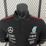 2024 F1 Mercedes Black Polo Racing Suit (有领)