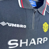1998-1999 Man Utd Black Retro Retro Soccer Jersey
