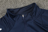 2024 AD Navy blue Kids Half Pull Tracksuit (童装)(半拉链)