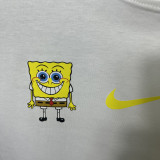 T124 NK White High Quality Casual T-Shirt #海绵宝宝