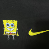 T124 NK Black High Quality Casual T-Shirt #海绵宝宝