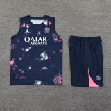 24-25 PSG Dark blue Tank top and shorts suit