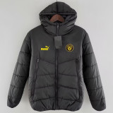 24-25 Man City Black Hooded Cotton Coat #棉衣