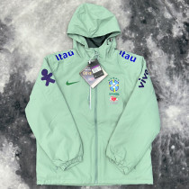24-25 Brazil Velvet Thickened warm Green Outdoor Jackets #103加绒冲锋衣