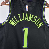 23-24 Pelicans WILLIAMSON #1 Black City Edition Top Quality Hot Pressing NBA Jersey