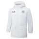 24-25 Napoli White Hooded Windbreaker Fabric Cotton Coat #G237