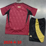 24-25 Belgium Home Kids Soccer Jersey