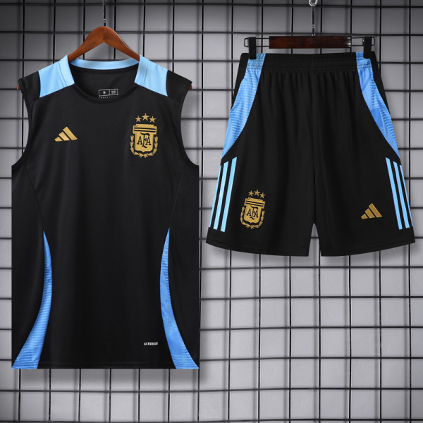 24-25 Argentina Black Tank top and shorts suit