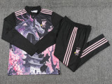 2024 Japan Black Half Pull Tracksuit (半拉链)(匹印)