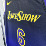 24-25 LAKERS JAMES #6 Royal blue City Edition Top Quality Hot Pressing NBA Jersey
