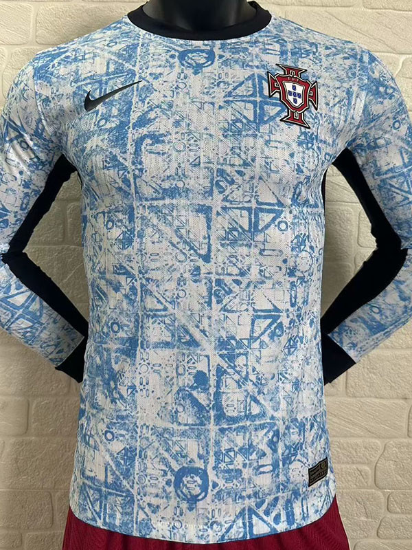 24-25 Portugal Away Long Sleeve Player Version Soccer Jersey (长袖球员)