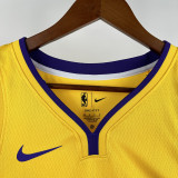Lakers DONCIC #77 Yellow Top Quality Hot Pressing NBA Jersey(V领)