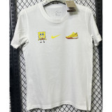 T124 NK White High Quality Casual T-Shirt #海绵宝宝