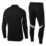 2025 AD Black Half Pull Tracksuit (半拉链)