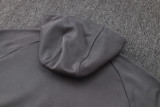 24-25 TOT Dark gray Hoodie Half Pull Tracksuit #F566半拉连帽