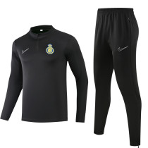 24-25 Al-Nassr Black Half Pull Tracksuit (半拉链)