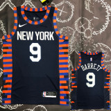 KNICKS BARRETT #9 Black Top Quality Hot Pressing NBA Jersey