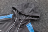 24-25 TOT Dark gray Hoodie Half Pull Tracksuit #F566半拉连帽