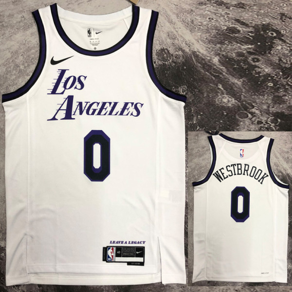 22-23 LAKERS WESTBROOK #0 White City Edition Top Quality Hot Pressing NBA Jersey