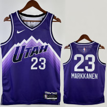 23-24 JAZZ MARKKANEN #23 Purple City Edition Top Quality Hot Pressing NBA Jersey