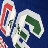 Warriors CURRY #30 'Mexico' Blue 75th Anniversary Retro Top Quality Hot Pressing NBA Jersey