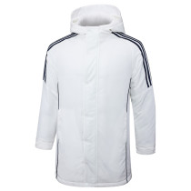 24-25 White Hooded Windbreaker Fabric Cotton Coat #G228光板