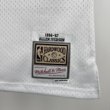 1996-97 76ERS IVERSON #3 White Retro Top Quality Hot Pressing NBA Jersey