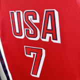 2024 Olympic Game USA DURANT # 7 Red Basketball Jersey