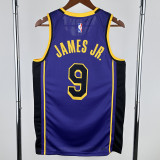 22-23 LAKERS JAMES JR. #9 Purple Top Quality Hot Pressing NBA Jersey (Trapeze Edition) 飞人版