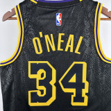 LAKERS O'NEAL #34 Black Top Quality Hot Pressing NBA Jersey(蛇纹)