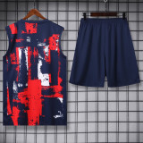 24-25 PSG Royal blue Tank top and shorts suit