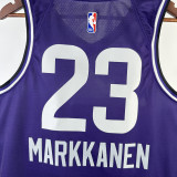 23-24 JAZZ MARKKANEN #23 Purple City Edition Top Quality Hot Pressing NBA Jersey