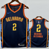 24-25 OKC Thunder GILGEOUS-ALEXANDER #2 Black City Edition Top Quality Hot Pressing NBA Jersey